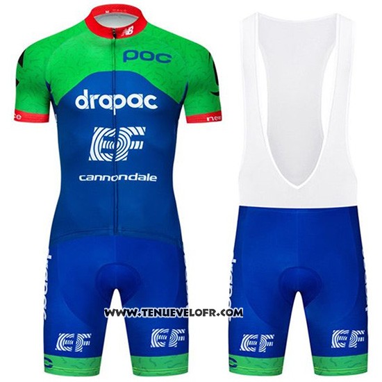 2019 Maillot Ciclismo Ef Education First Vert Bleu Manches Courtes et Cuissard